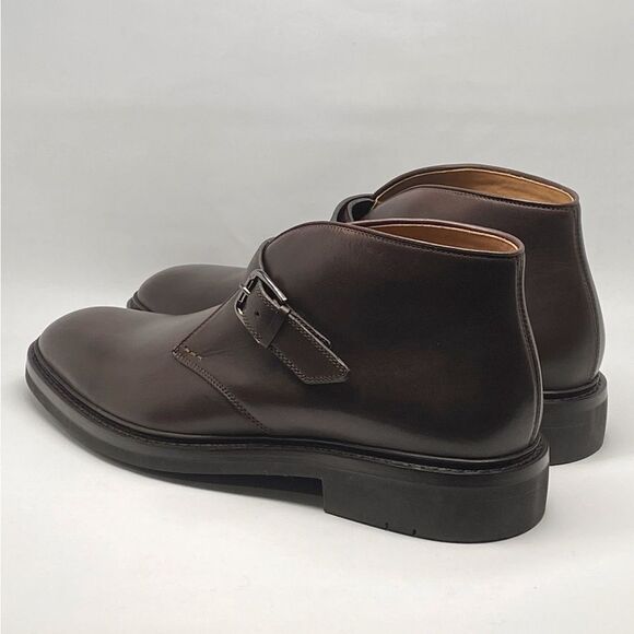 HESCHUNG Chene Leather Monk Strap Ankle Boot UK size 9/us size 10 - Picture 7 of 13